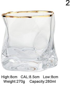 Japanse Whisky Glas Wijn Cocktail Bril Crumple Papier Bar Rock Cup Glazen Kunstwerk A2
