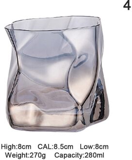 Japanse Whisky Glas Wijn Cocktail Bril Crumple Papier Bar Rock Cup Glazen Kunstwerk A4