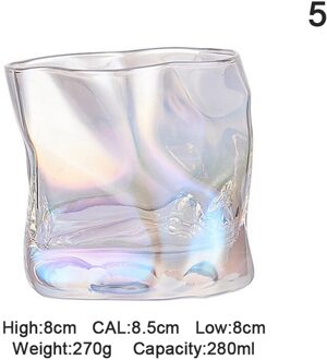 Japanse Whisky Glas Wijn Cocktail Bril Crumple Papier Bar Rock Cup Glazen Kunstwerk A5