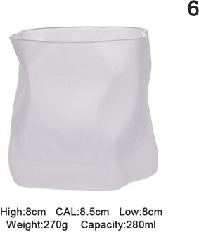 Japanse Whisky Glas Wijn Cocktail Bril Crumple Papier Bar Rock Cup Glazen Kunstwerk A6