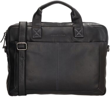 Japura Laptopbag black schoudertas heren Zwart - H 33 x B 42 x D 6 cm
