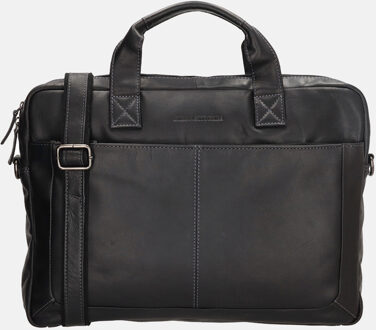 Japura Laptopbag black schoudertas heren Zwart - H 33 x B 42 x D 6 cm