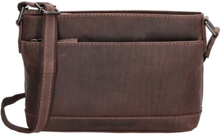 Japura Shoulderbag dark brown damestas Bruin - H 14 x B 21,50 x D 6,50 cm