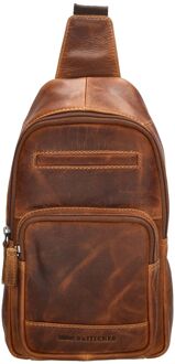 Japura sling bagbag cognac damestas - H 29 x B 17 x D 8.5 cm