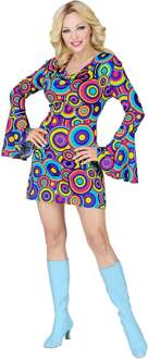 Jaren 70 Groovy Jurk Cirkels Multikleur - Print