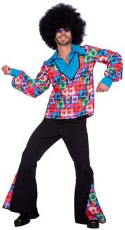 Jaren 70 Kostuum Geblokt Kleuren Multikleur - Print