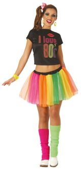 Jaren 80 / 80s carnaval kostuum voor dames - Eighties thema verkleedkleding/carnavalskleding 36-38 (XS/S)