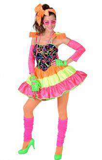 Jaren 80 Disco Vrouw Kostuum Multikleur - Print