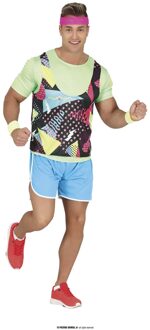 Jaren 80 Gymnast Kostuum Heren Multikleur - Print