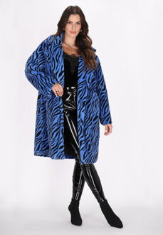 Jas Dames Blauw Zwart Zwart/blauw