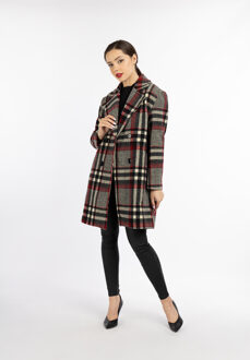 Jas Dames Wit geruit - maat M Wit/Zwart