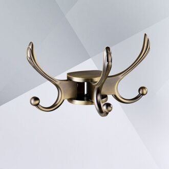 Jas Haak Rotatie Drie Haken Zinklegering Muur Hanger Handdoek Badkamer Robe Accessoires (Rose Goud) zoals getoond