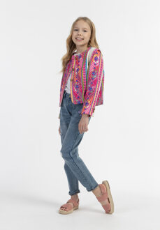 Jas Meisje Veelkleurig roze etnisch patroon - 7J / 122cm