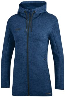 Jas met Capuchon Premium Basics Dames Marine Blauw Gemeleerd Maat 34