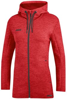 Jas met Capuchon Premium Basics Dames Rood Gemeleerd Maat 34