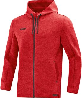 Jas met Capuchon Premium Basics Rood Gemeleerd Maat 4XL