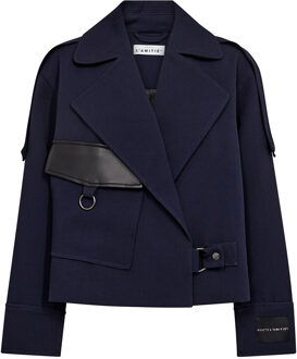 Jasje met leren details Taylor  blauw