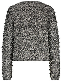 Jasje srb4633 jacket melange black/offwhite Veelkleurig