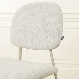 Jasmijn eetkamerstoel beige melange - grijsbeige onderstel