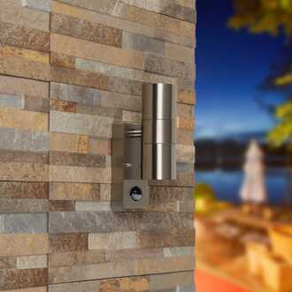 Jasmin LED Wandlamp dubbelzijdig IP44 Binnen en buiten Zilver