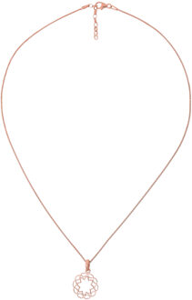 'Jasmine' Dames 925 Sterling Zilveren Ketting met Hanger - Roze ZH-7076/1 Rosé
