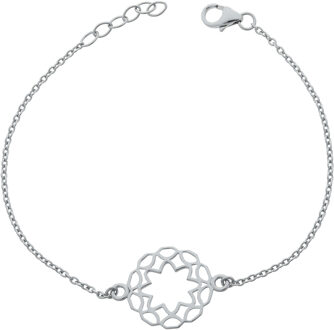 'Jasmine' Dames 925 Sterling Zilveren Set: Armband + Oorbellen + Ketting - Zilver SET-7076
