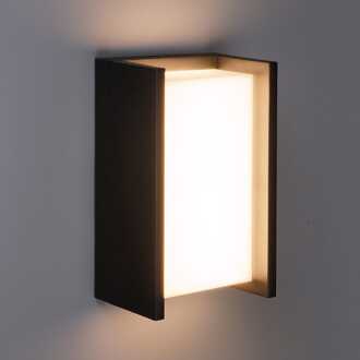 Jasper LED wandlamp - 12 Watt 1200 lumen - 3000K warm wit - IP54 waterdicht - Zwart - Binnen en buiten - Klassieke Wandlamp