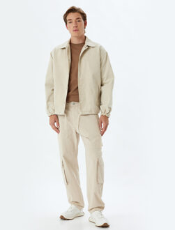 JASSEN Extra groot Denim Jasje Beige