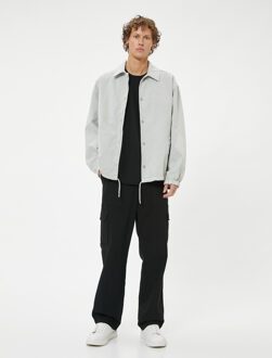 JASSEN Extra groot Denim Jasje Grijs