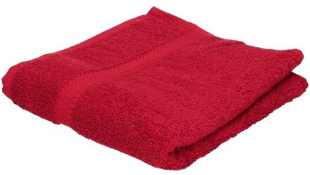 Jassz badkamer handdoeken - rood - 50 x 100 cm - katoen - Badhanddoek