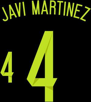 Javi Martinez 4 - Officiële Spanje Shirt Uit Bedrukking 2014-2015