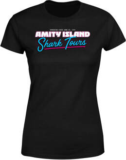 Jaws Amity Island Shark Tour Women's T-Shirt - Black - L Zwart