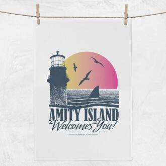 Jaws Amity Island Tea Towel