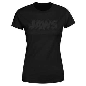Jaws Monochrome Women's T-Shirt - Black - S Zwart