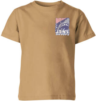 Jaws Retro Kids' T-Shirt - Tan - 134/140 (9-10 jaar) Lichtbruin