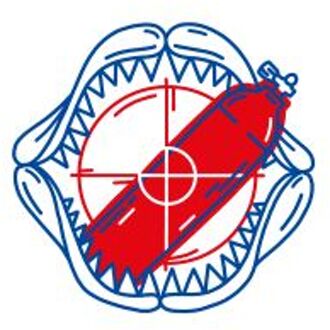 Jaws Smile Men's T-Shirt - White - M Wit