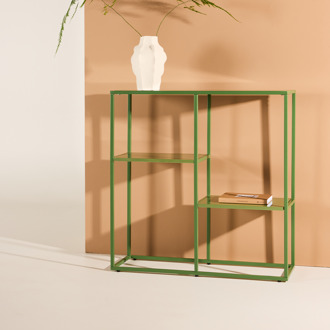 Jaxx metalen boekenkast groen - 80 x 80 cm