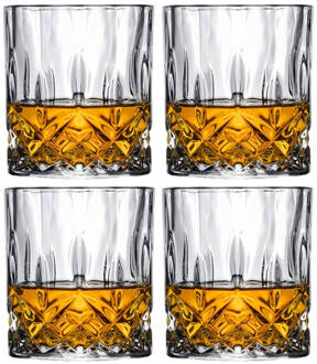 Jay Hill Cocktailglazen / Whiskey Glazen / Waterglazen Moray - 320 Ml - 4 Stuks Transparant