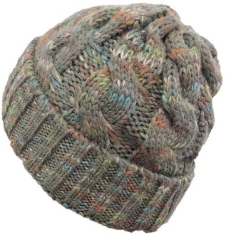 JAYCOSIN Hoed Vrouwen Winter Warm Gebreide Mode Casual Multicolor Outdoor Stapelen Hoeden Haak Knit Beanie Lady Mutsen Cap #45 grijs