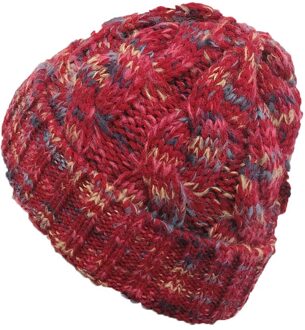 JAYCOSIN Hoed Vrouwen Winter Warm Gebreide Mode Casual Multicolor Outdoor Stapelen Hoeden Haak Knit Beanie Lady Mutsen Cap #45 rood