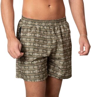 Jayson Zwemshort Heren groen - oranje - wit - L