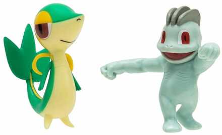 Jazwares Pokémon Battle Figure Set Figure 2-Pack Machop, Snivy