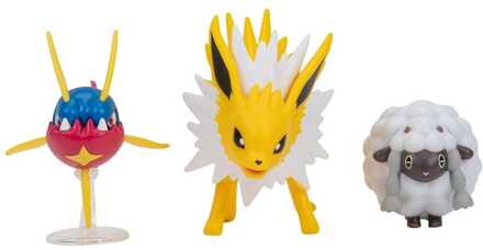 Jazwares Pokémon Battle Figure Set Figure 3-Pack Wooloo, Carvanha, Jolteon