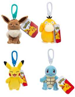 Jazwares Pokémon Plush Figure Clip ons Version 13 10 cm Assortment (6)