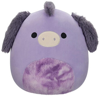 Jazwares Squishmallows Plush Figure Purple Donkey with Tie-Dye Belly Deacon 30 cm