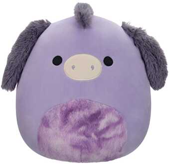 Jazwares Squishmallows Plush Figure Purple Donkey with Tie-Dye Belly Deacon 30 cm