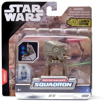 Jazwares Star Wars Micro Galaxy Squadron Vehicle with Figure AT-ST 7,5 cm