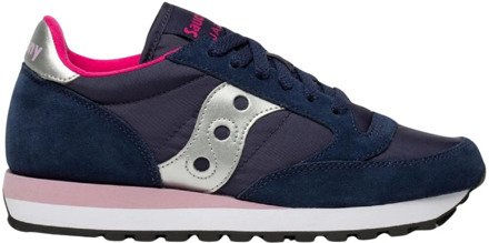 Jazz Original Sneaker Dames donker blauw - zilver - roze - 38