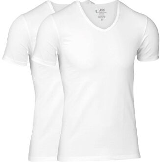 JBS 2 stuks Bamboo T-shirt V-Neck Zwart,Wit - Small,Medium,Large,X-Large,XX-Large,3XL