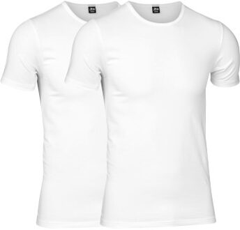 JBS 2 stuks Organic Cotton Crew Neck T-shirt Zwart,Wit - Small,Medium,Large,X-Large,XX-Large